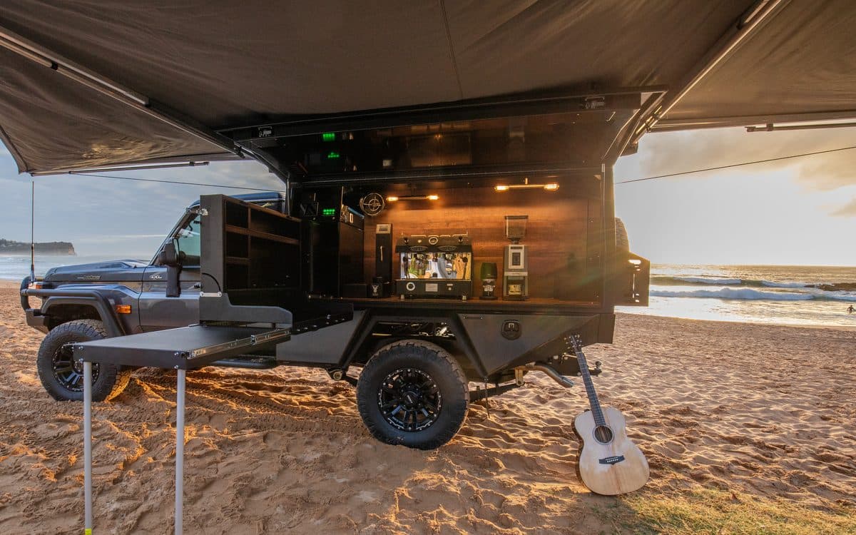 Reference photograph of a ute canopy with equipment and storage